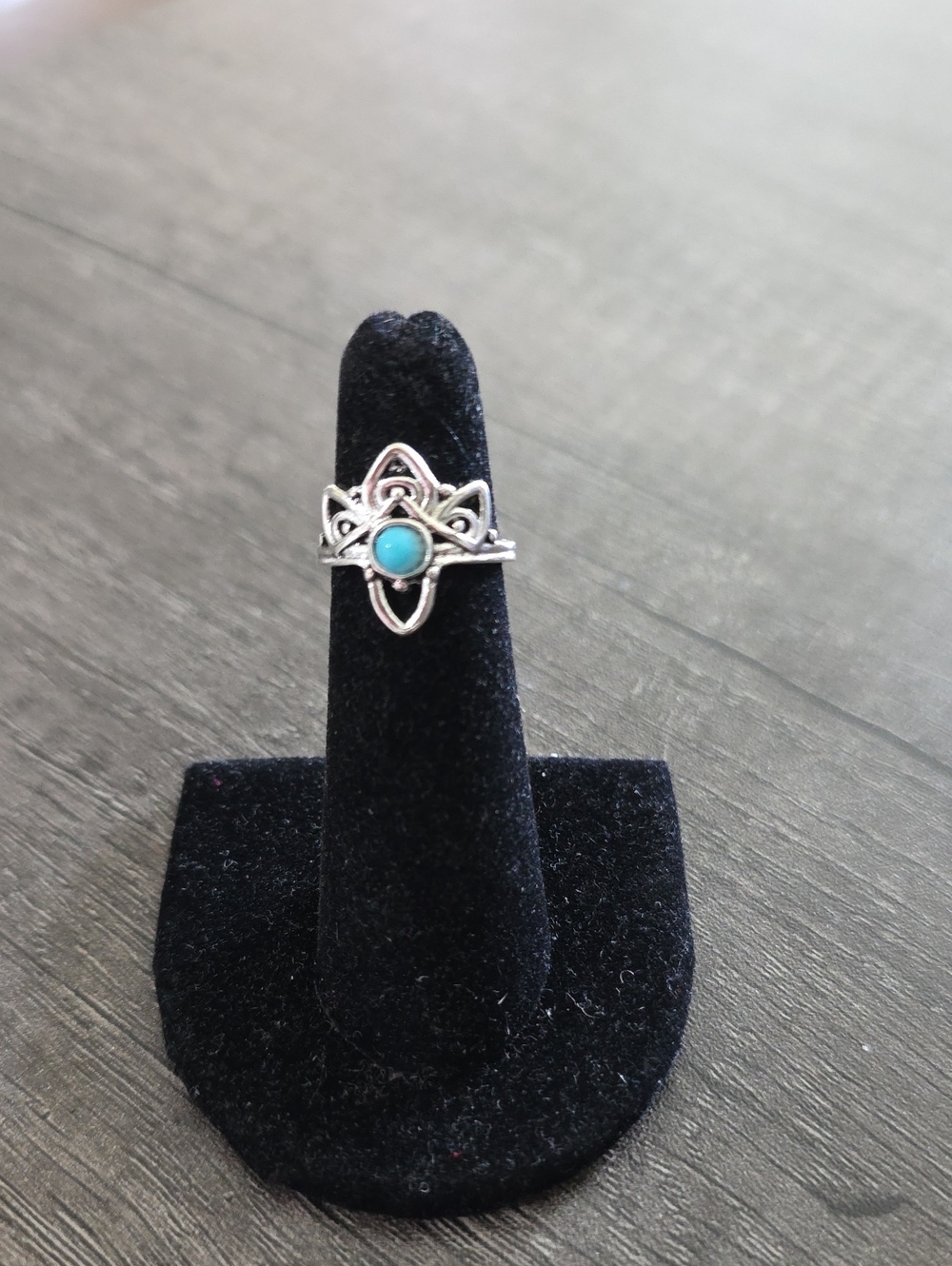 Silver Tone Rone Boho Turquoise Accent Ring - Women's Jewelry